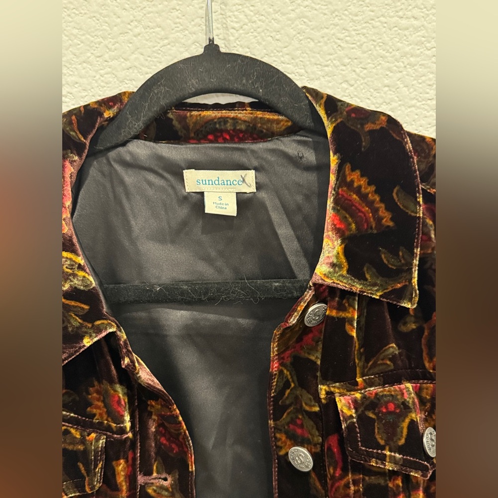 Sundance suede and silk paisley jacket - Picture 5 of 11